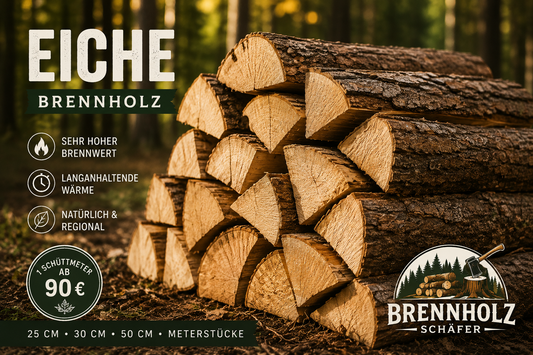 Buche/Eiche SRM (in 25,30,50cm&Meter Stücke